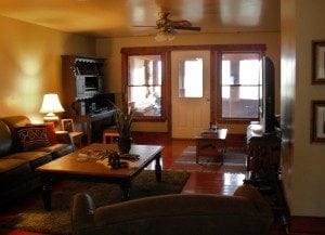 Men laying new hardwood flooring
