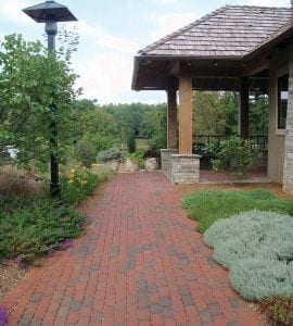 All-clay paver walkway