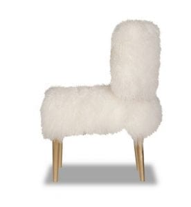 Faux Fur White Chair