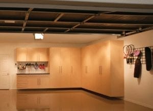 Wooden garage cabinets