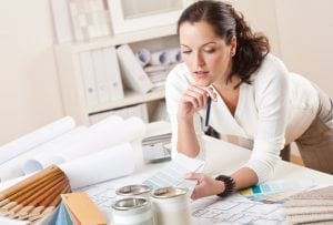 Interior Designer selecting planning a home makeover