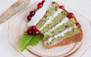 Pistachio Almond Cranberry Cake