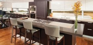 Kitchen with beautiful, marble collection countertop