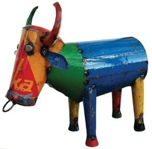 Scrap Metal Bull Sculpture