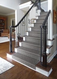 Metal railing stairway