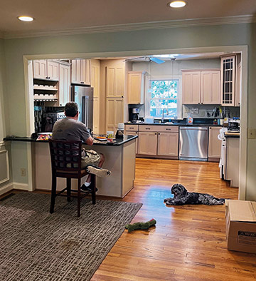Mark and Patti Stevens kitchen before the remodel.